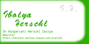 ibolya herschl business card